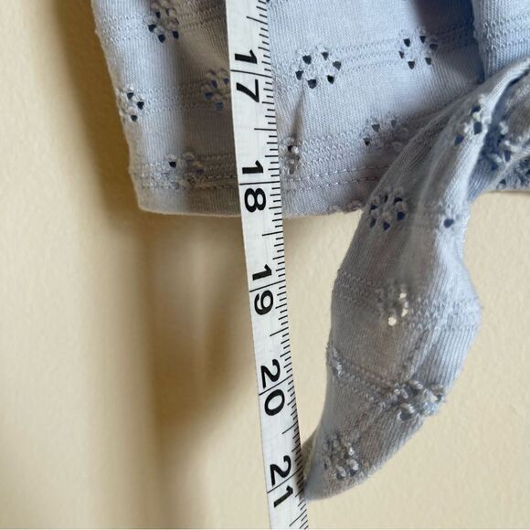 ABOUND Baby Blue Eyelet Twist Tie Tank Small - Picture 4 of 4